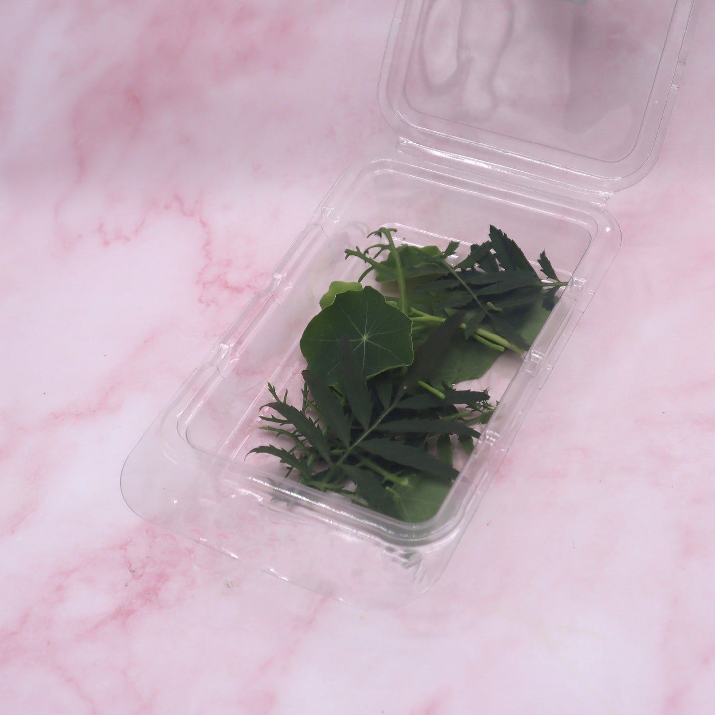 Groene eetbare bladeren mix van Floral Delight. Botanische twist voor taarten
