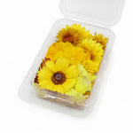 Vrolijke Mix. Eetbare bloemen. Oranje en geel. Edible Flowers. Floral Delight.
