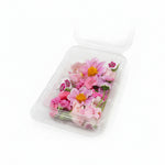 Roze eetbare bloemen mix. Romantische mix. lichtroze en donkerroze. Floral Delight