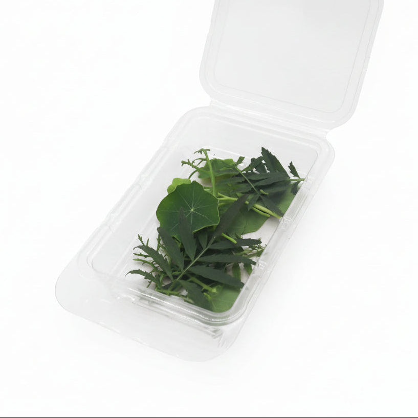 Groene eetbare bladeren mix van Floral Delight. Botanische twist voor taarten